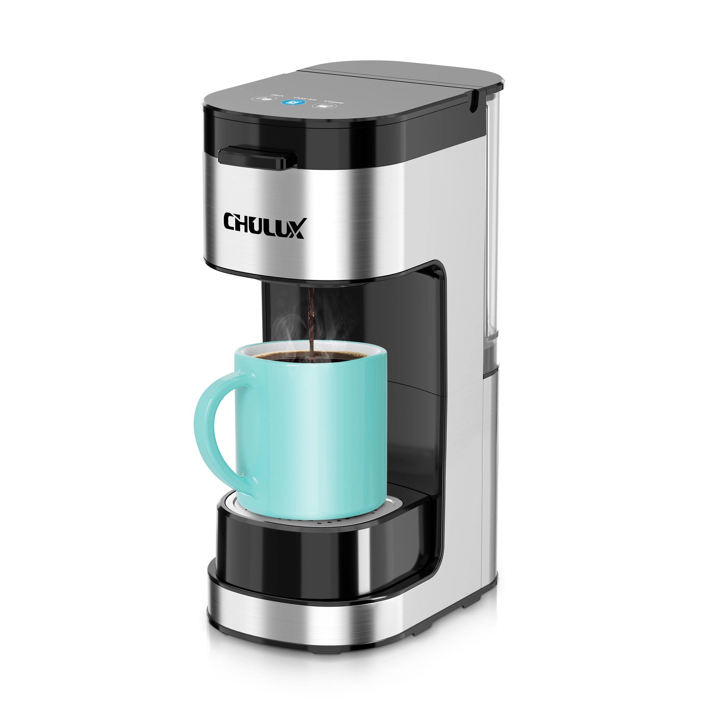 CHULUX Slim-Pro Single Serve Coffee Maker for K Cup,QF-CM1808,Black