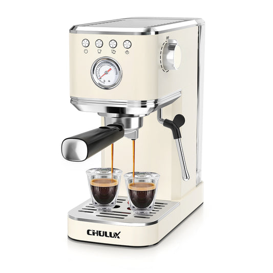 CHULUX Semi Auto Espresso Machine, JH-C5010, Creamy