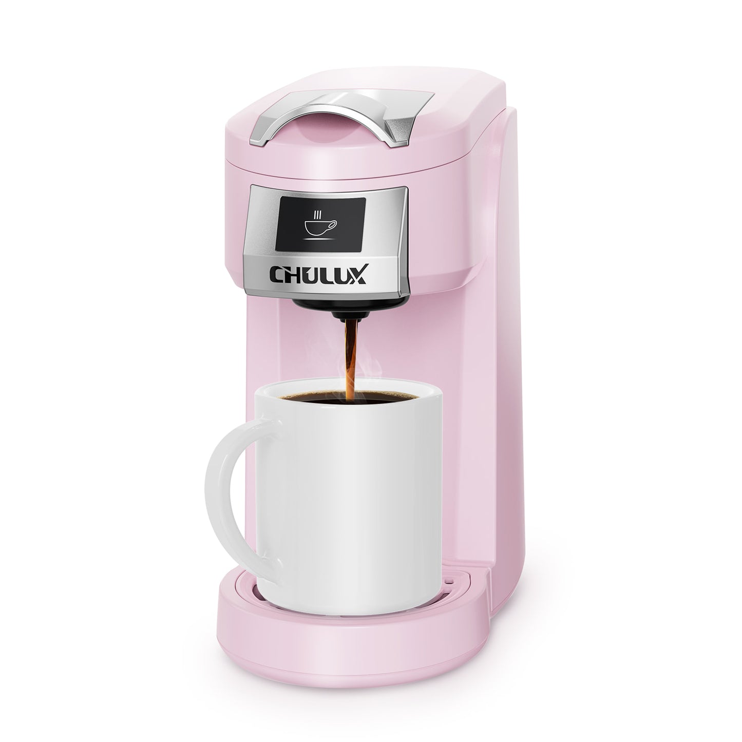 CHULUX Classic Single Serve Coffee Maker for K Cup, QF-CM802, Pink