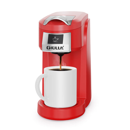 CHULUX Classic Single Serve Coffee Maker for K Cup, QF-CM802, Red