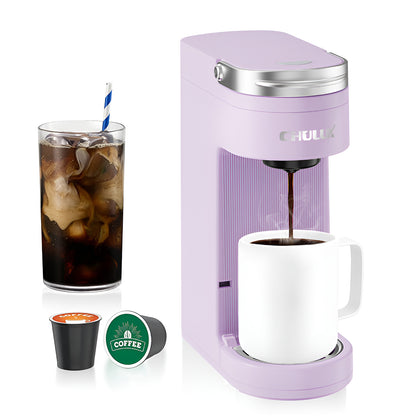 CHULUX Slim Single Serve Coffee Maker for K Cup & Ground Coffee, QF-CM807