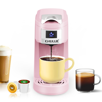 CHULUX Classic Single Serve Coffee Maker for K Cup & Ground Coffee, QF-CM802