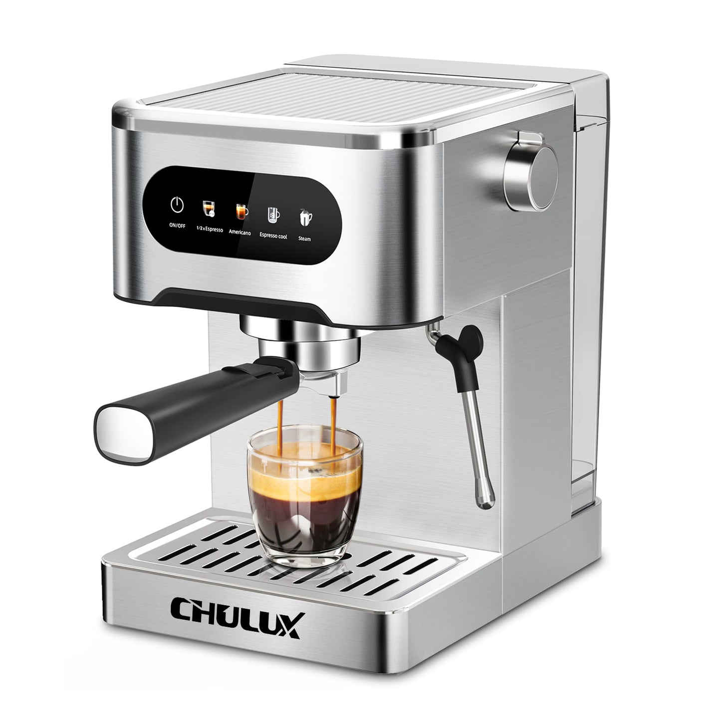 CHULUX Semi Auto Espresso Machine, JH-C5262, Silver