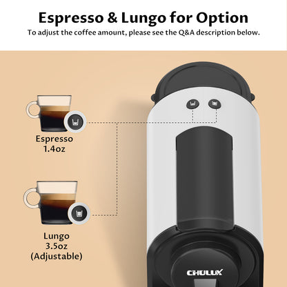 CHULUX Bafèstro Espresso Machine for Nespresso Original Pod, 1400W