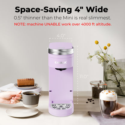 CHULUX Slim Single Serve Coffee Maker for K Cup, QF-CM807, Lavender