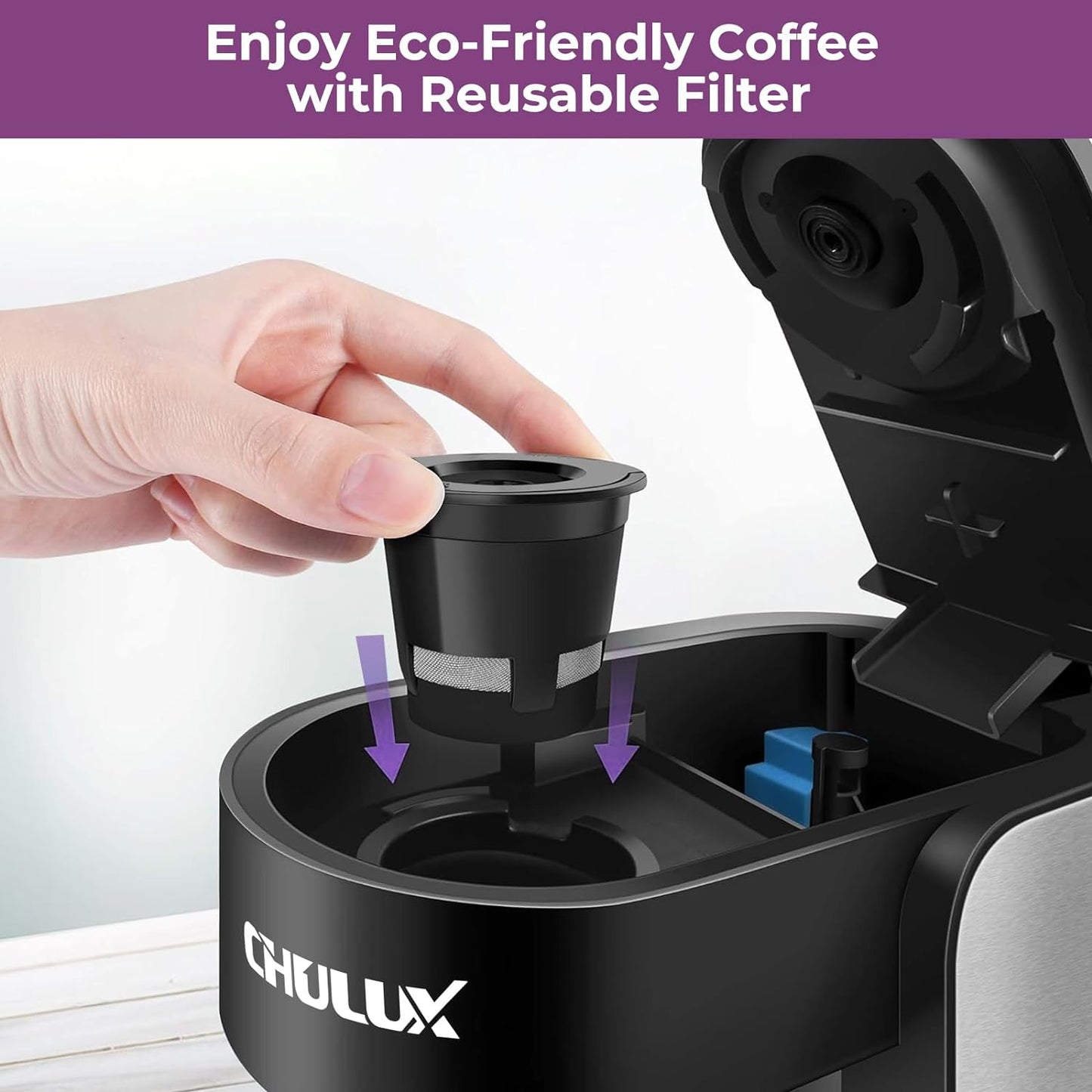 CHULUX Reusable Coffee Filter for K Cup Coffee Maker