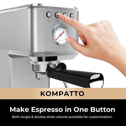 CHULUX Kompatto Espresso Machine with Milk Frother Steam Wand, JH-C5010