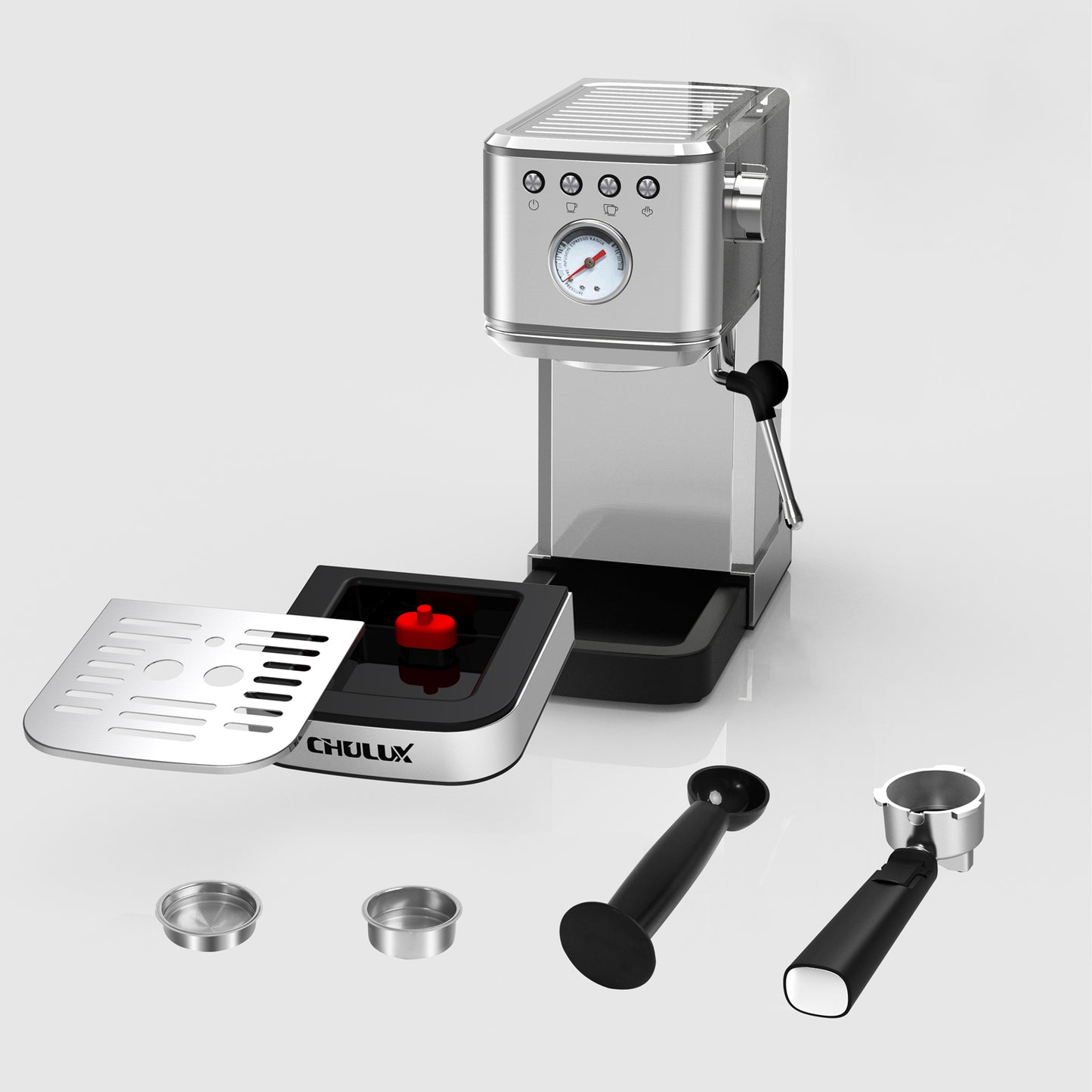 CHULUX Kompatto Espresso Machine with Milk Frother Steam Wand, JH-C5010