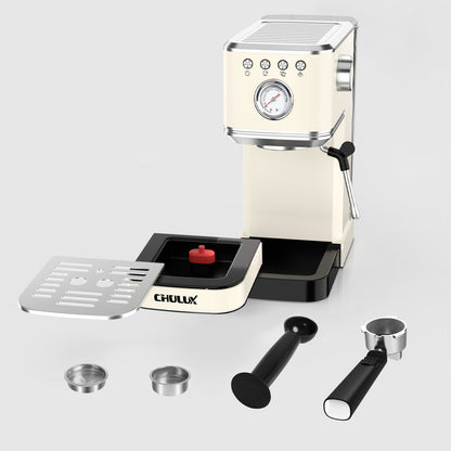 CHULUX Semi Auto Espresso Machine, JH-C5010, Creamy