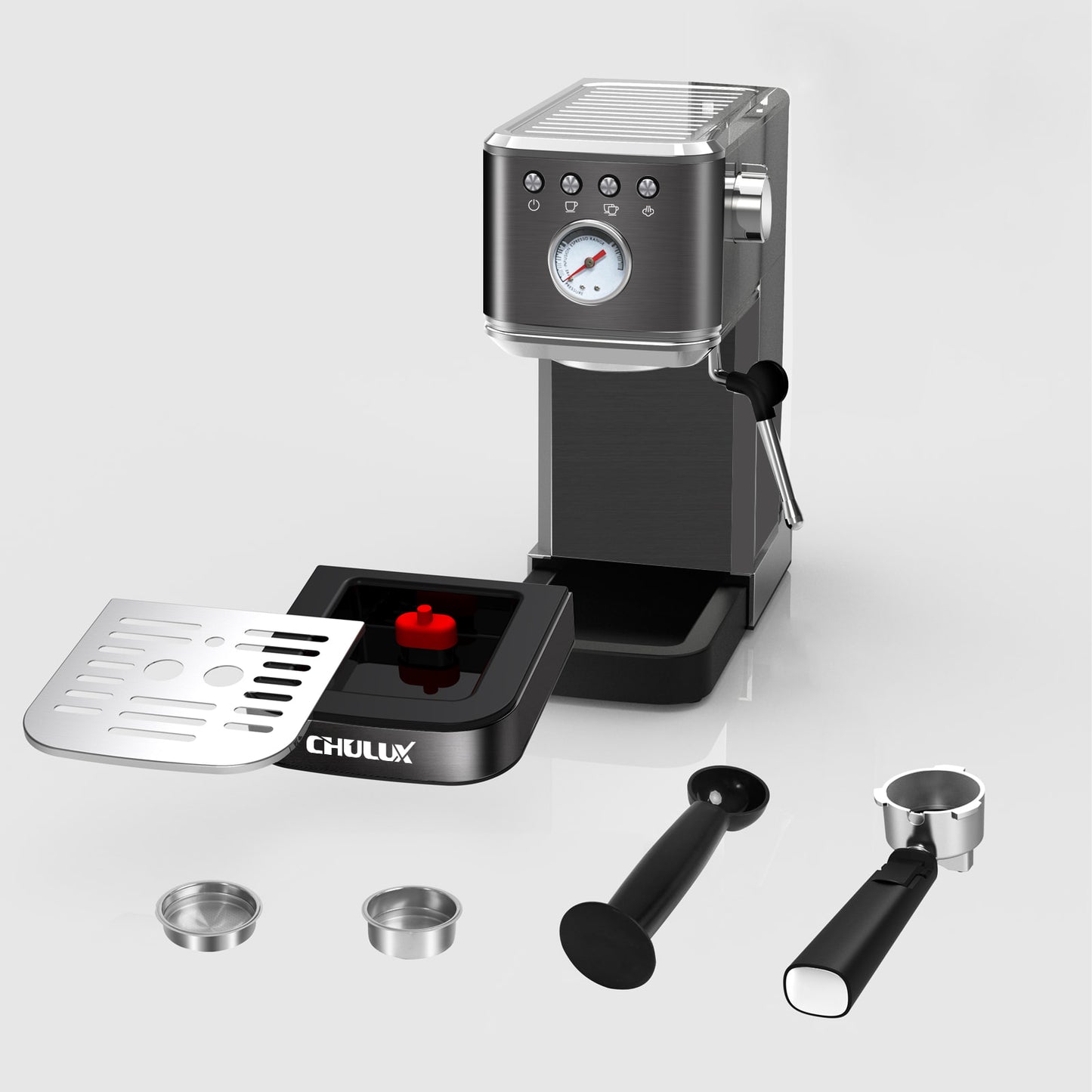 CHULUX Semi Auto Espresso Machine, JH-C5010, Black