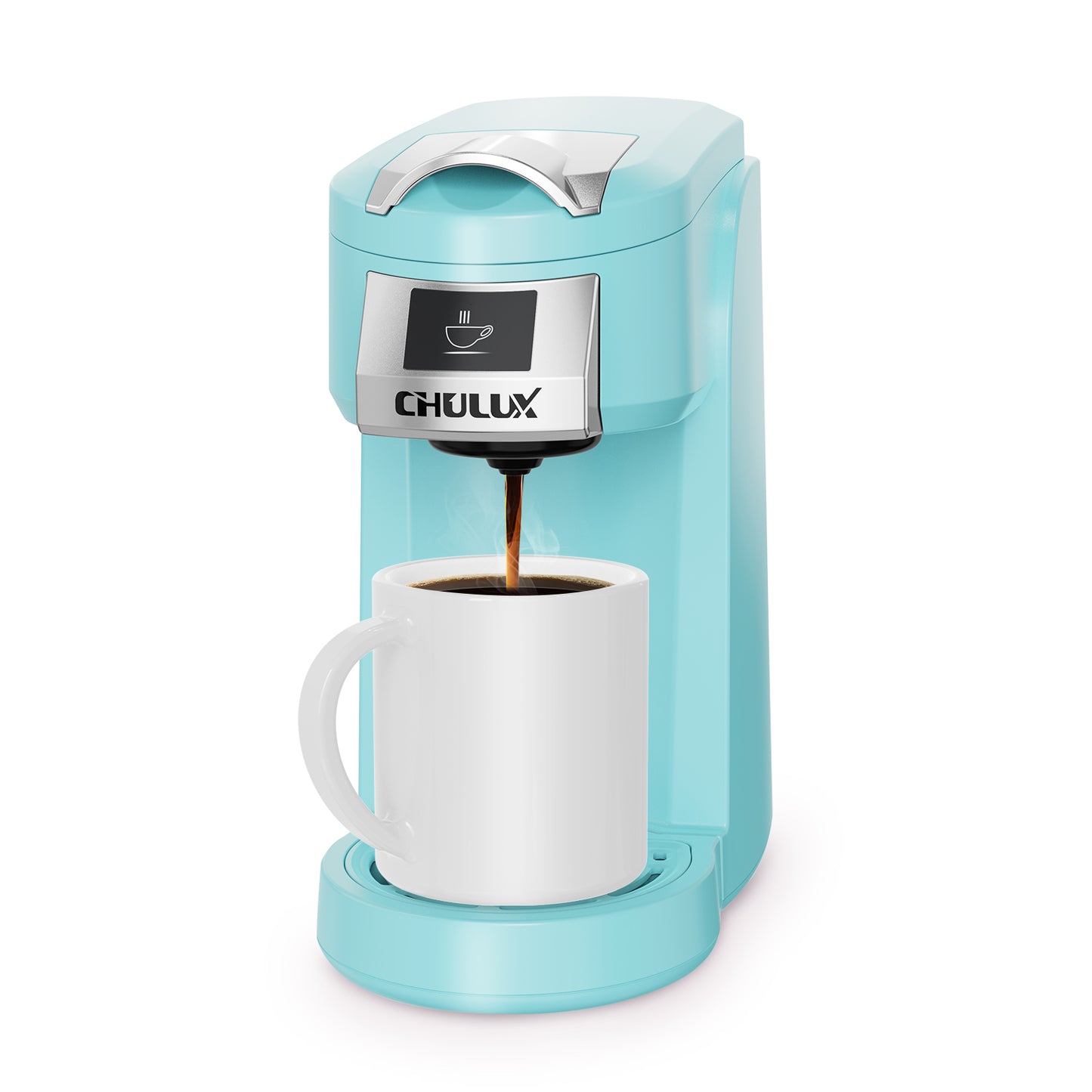 CHULUX Classic Single Serve Coffee Maker for K Cup & Ground Coffee, QF-CM802