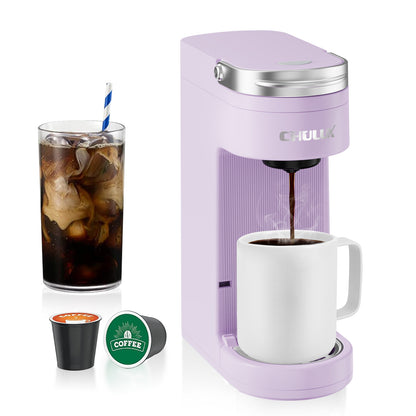 CHULUX Slim Single Serve Coffee Maker for K Cup & Ground Coffee, QF-CM807