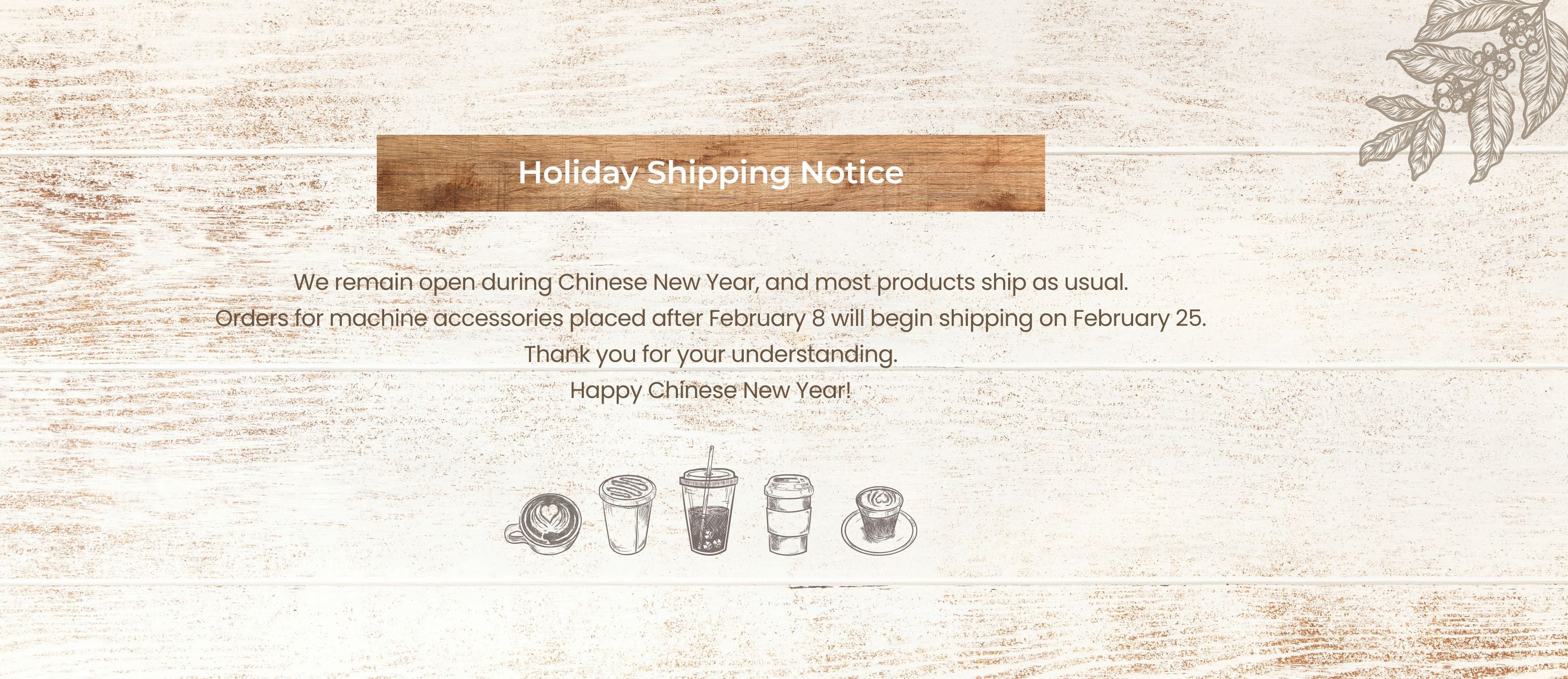 CHULUX Shipping Notice
