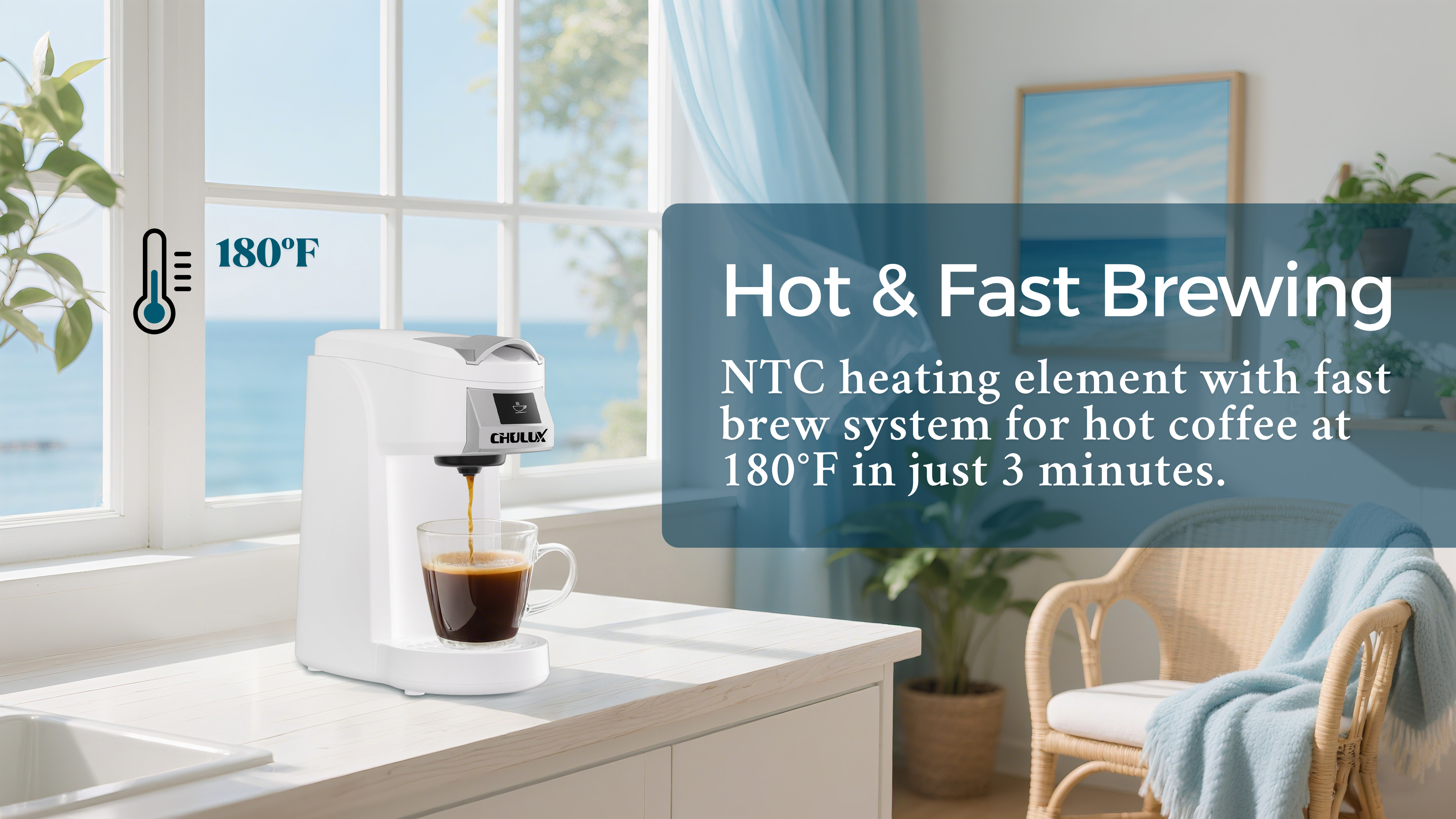 CHULUX personal single serve coffee maker