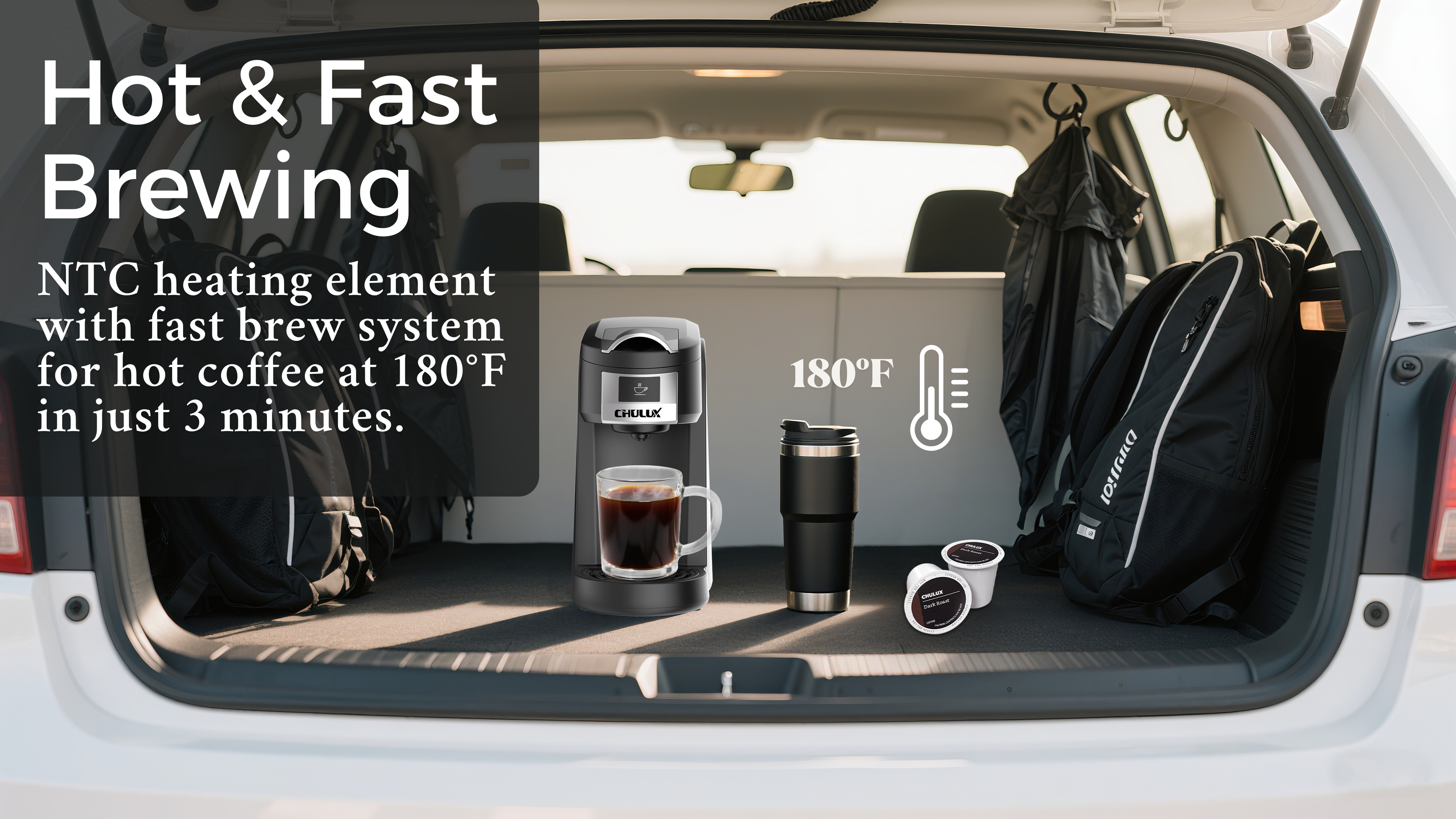 CHULUX single cup coffee maker k cup compatible