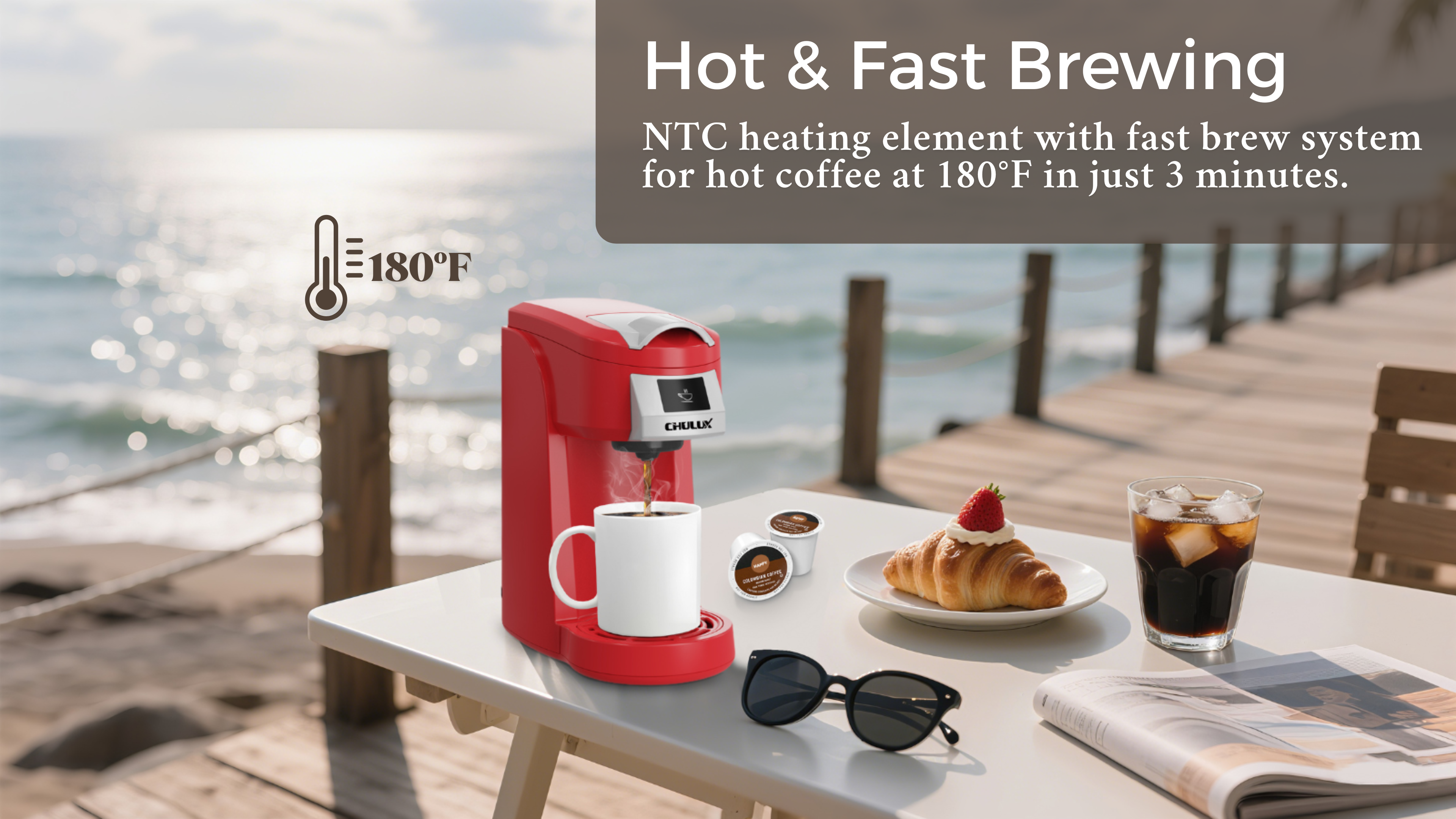 CHULUX small pod coffee maker portable