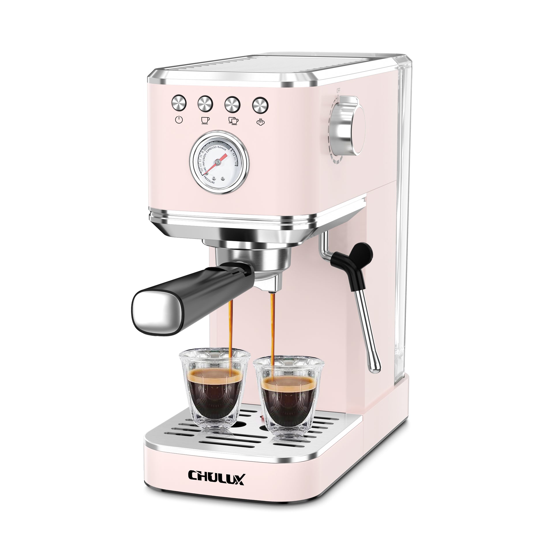 CHULUX Semi Auto Espresso Machine, JH-C5010, Pink