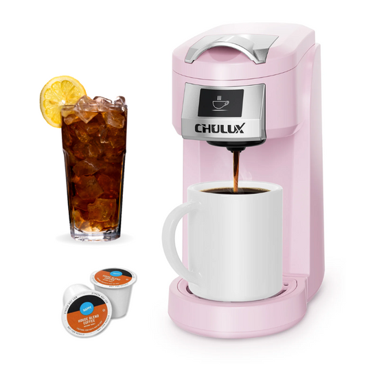 CHULUX Classic Single Serve Coffee Maker for K Cup, QF-CM802, Pink