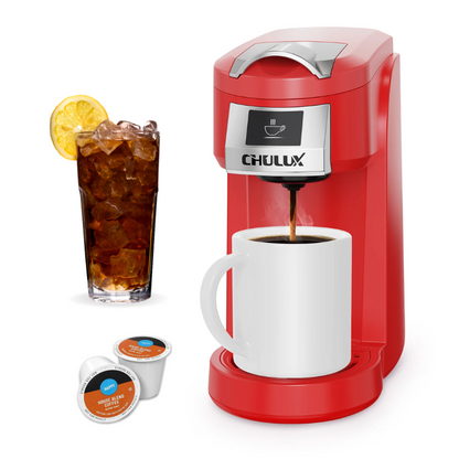 CHULUX Classic Single Serve Coffee Maker for K Cup, QF-CM802, Red
