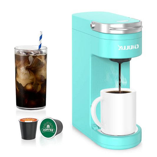 CHULUX Slim Single Serve Coffee Maker for K Cup, QF-CM807, Aqua
