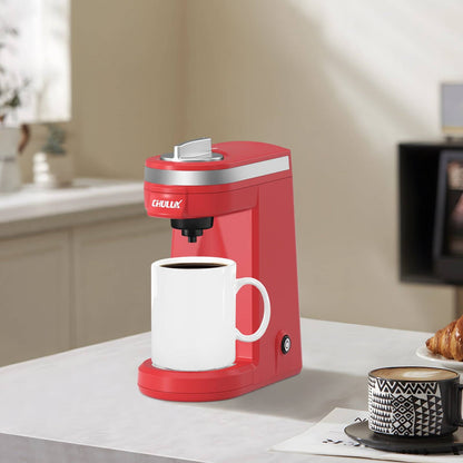 Cafetera de viaje CHULUX Mini (2 unidades) para K-Cup, QF-CM801, color rojo