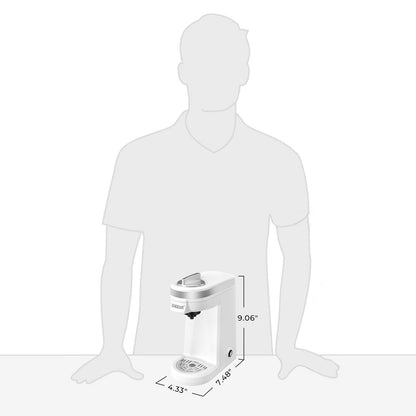 2pcs CHULUX Mini Single Serve Travel Coffee Maker for K Cup, QF-CM801, White
