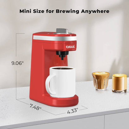 Cafetera de viaje CHULUX Mini (2 unidades) para K-Cup, QF-CM801, color rojo