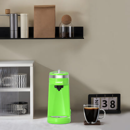 2pcs CHULUX Mini Single Serve Travel Coffee Maker for K Cup, QF-CM801, Green