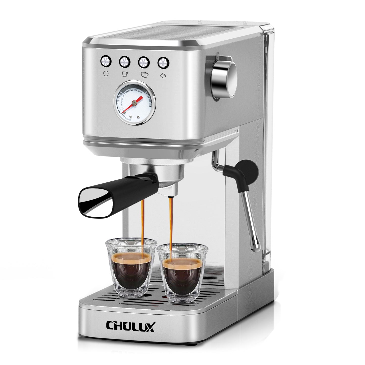 CHULUX Kompatto Espresso Machine with Milk Frother Steam Wand, JH-C5010